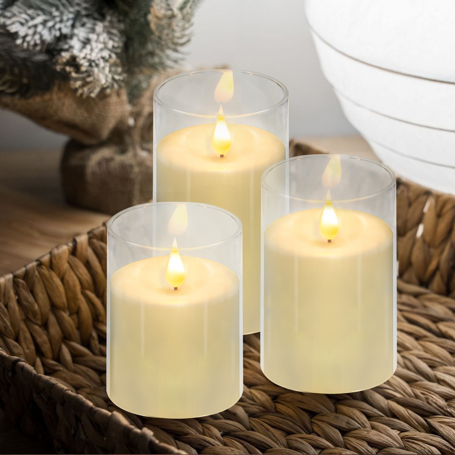 Wholesale home decor remote control function LED candles high quality safe flameless candles set