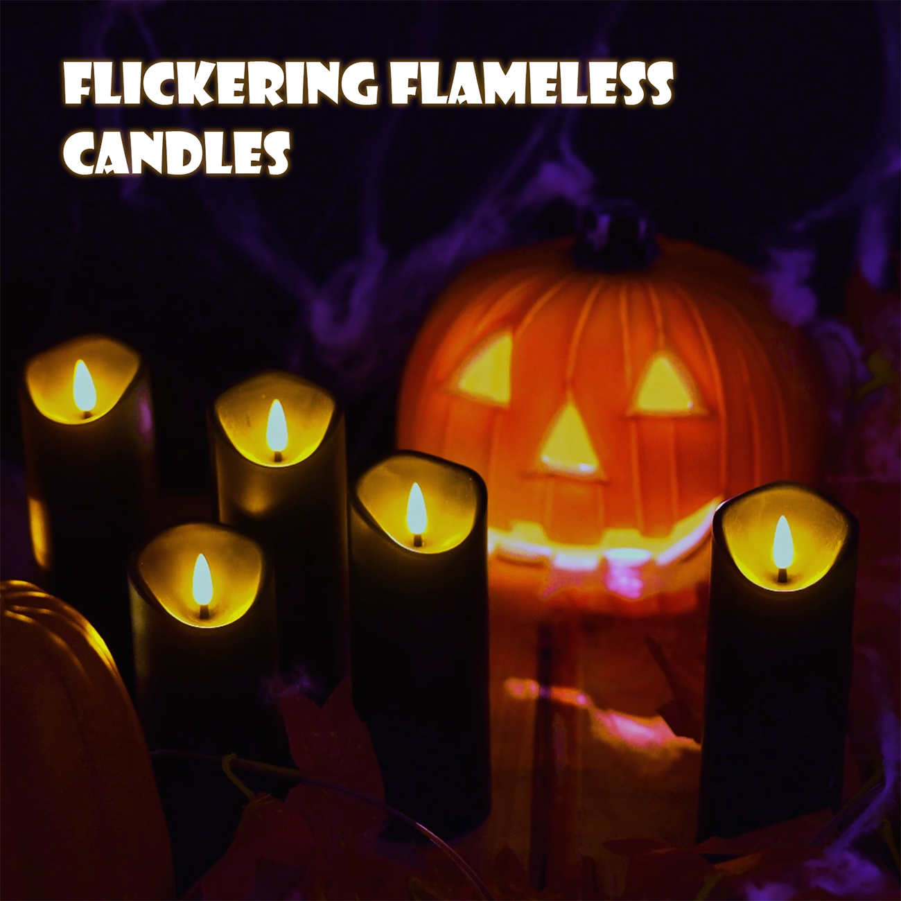 LED candles set for Halloween remote flickring candles flameless AA battery candle with new style bullet wick replaced