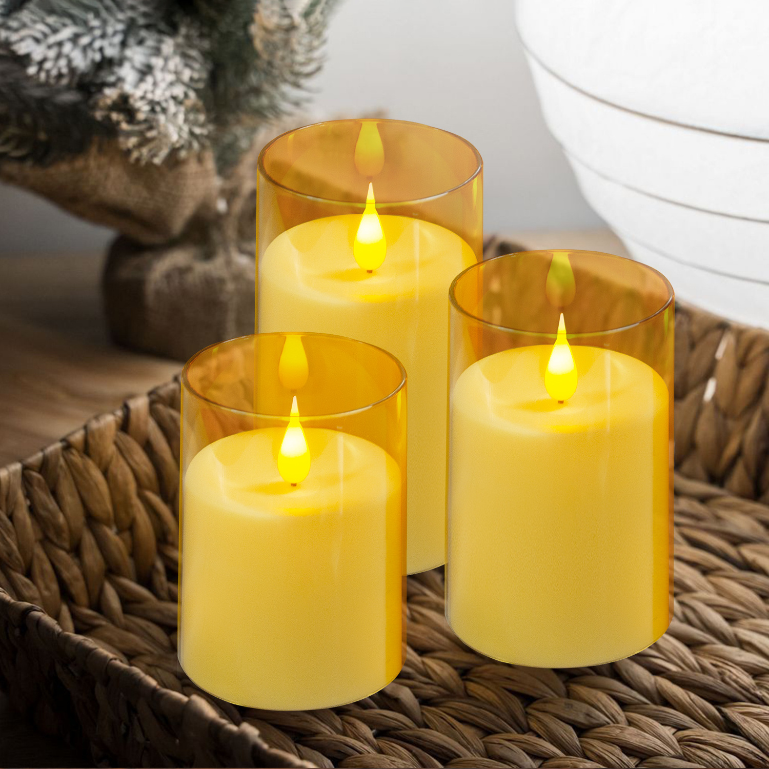 Customized color candles set for church prayer votive candle different height low MOQ remote LED candles