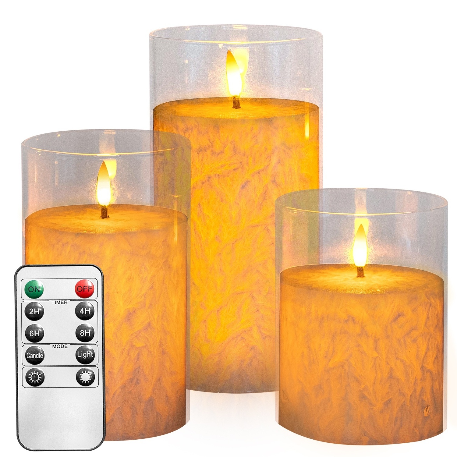 Professional candles manufacturer 3pcs set inside decor AA battery candles LED flameless