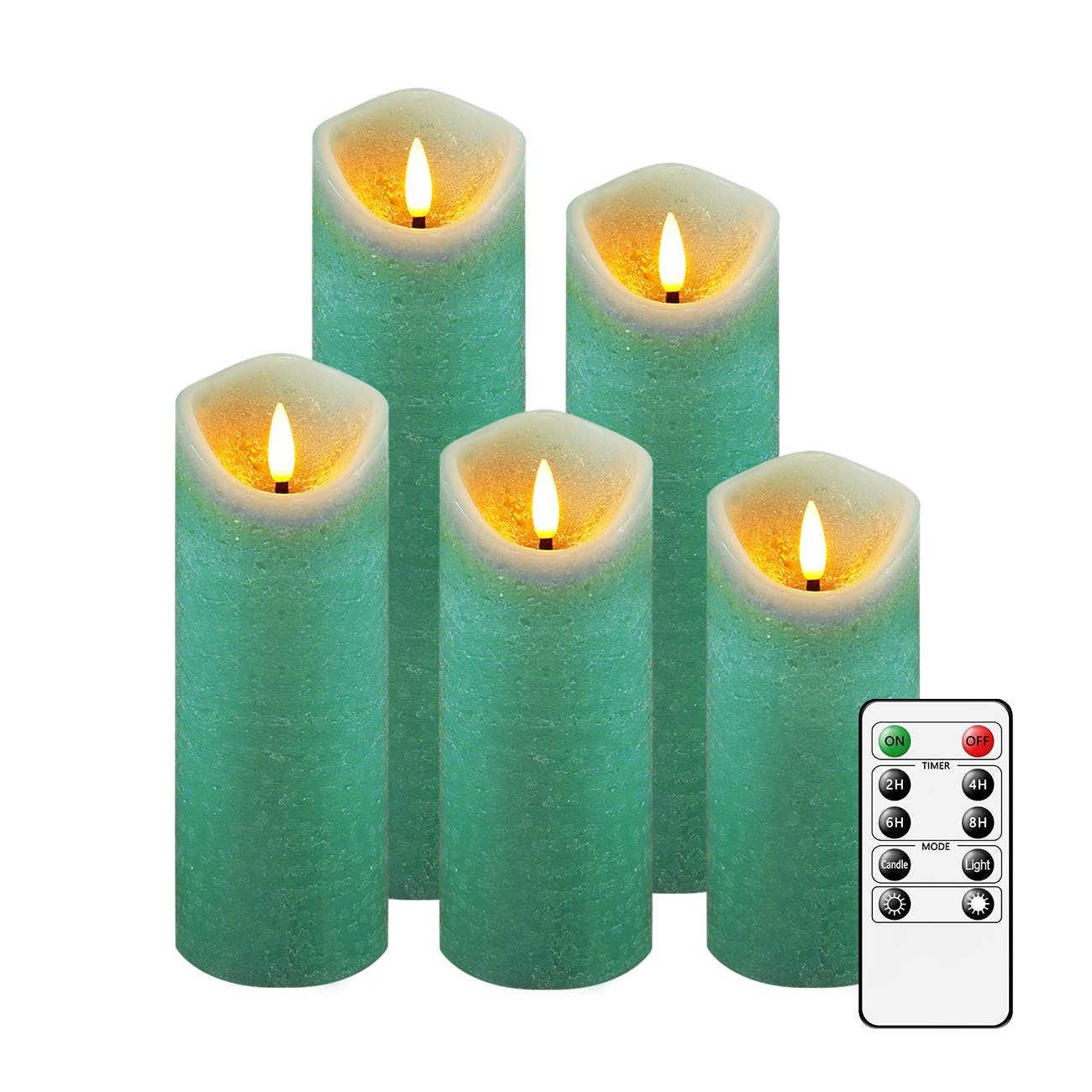 Factory led light pillar candles Wax Pillar Moving Control Flameless led candles with moving flame led pillar candles