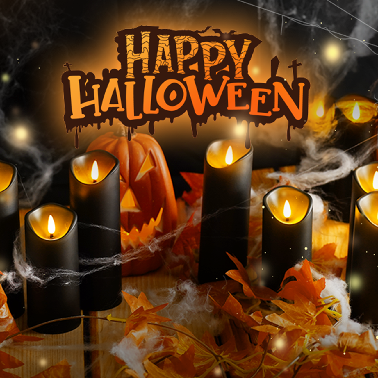 LED candles set for Halloween remote flickring candles flameless AA battery candle with new style bullet wick replaced