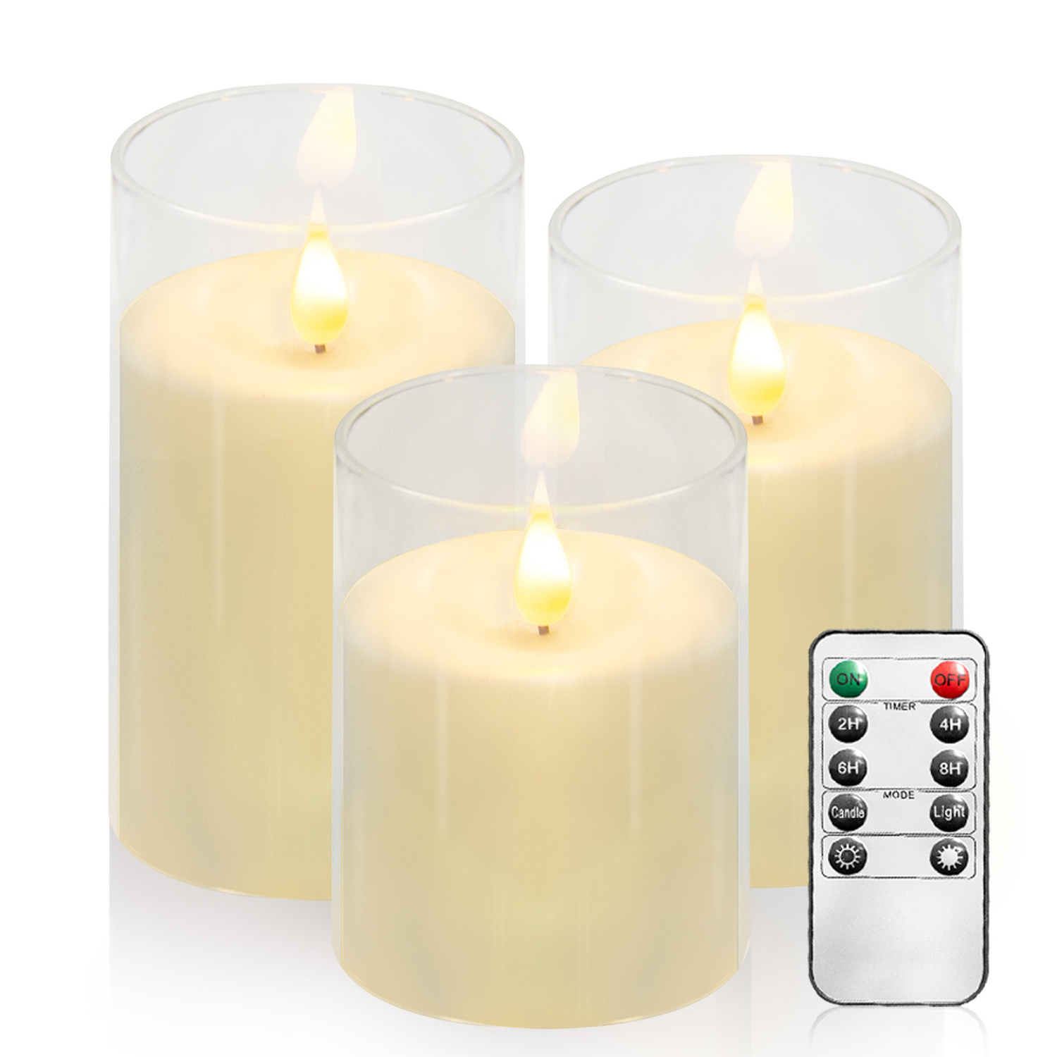 Wholesale home decor remote control function LED candles high quality safe flameless candles set