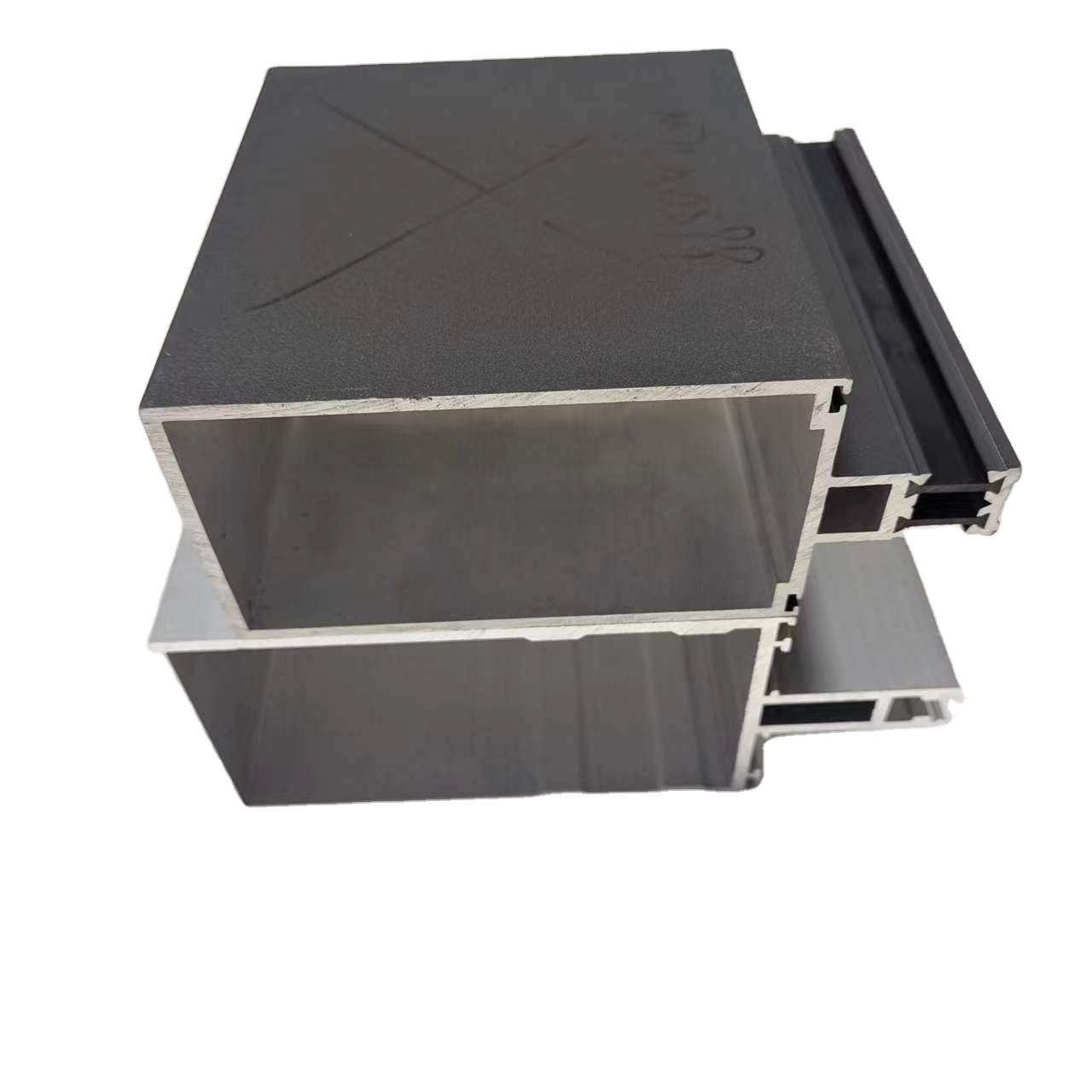 Rectangle Profile Aluminium Structure Square 400X80mm Aluminium Rectangular Hollow Section