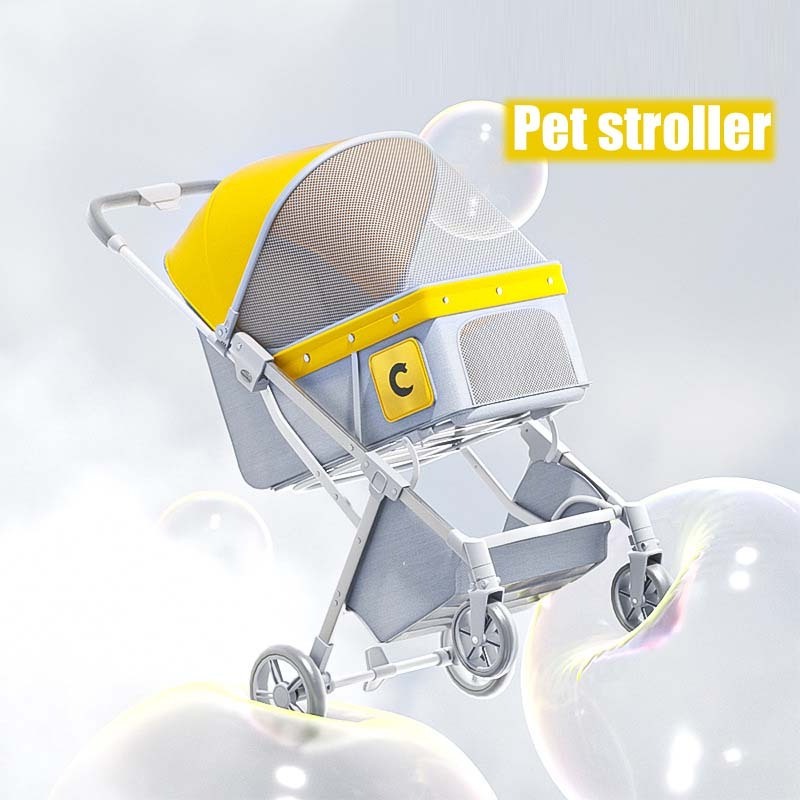 Wholesale ibiyaya bello luxury dog pram fikago customized twin detachable luxury dog pram pet strollers for large dogs