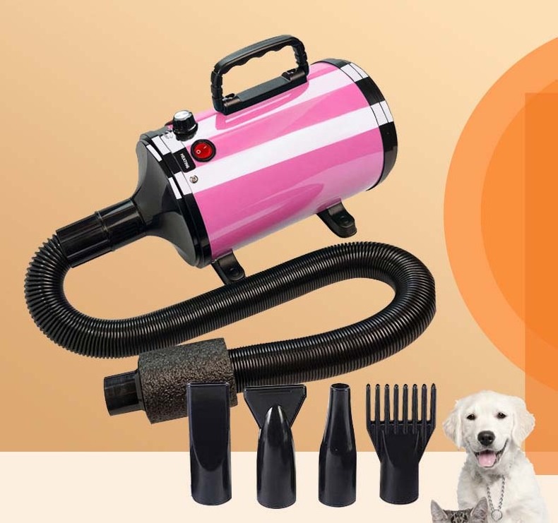 Wholesale LED Smart Touch 4 nozzle screen adjustable heat pet grooming hair dryer for dog and cat hair drying force