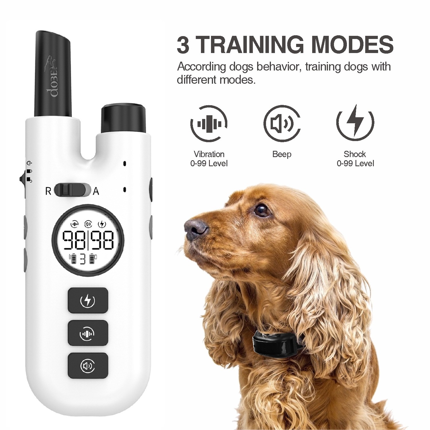 Factory Producing Dog Training Collar Humane No Shock Electric Training Collars High End Training Collar Dog IPX7 2600FT Range