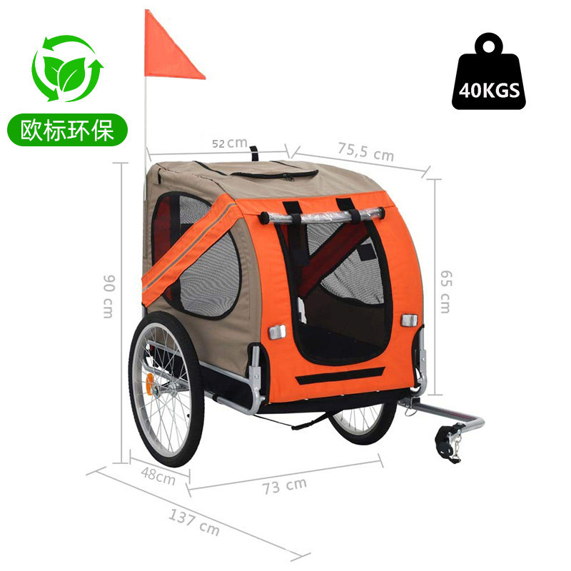 Factory wholesale supply of bicycle trailers folding cargo/dog pet bike trailers