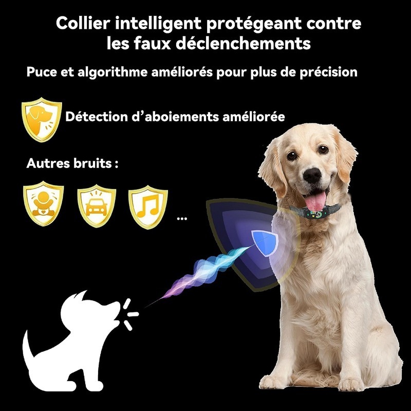 2024 Hot Seller colour screen Anti Barking Dog Collar,Beep/Vibration/Safe Shock No Barking Control Anti Bark Collar