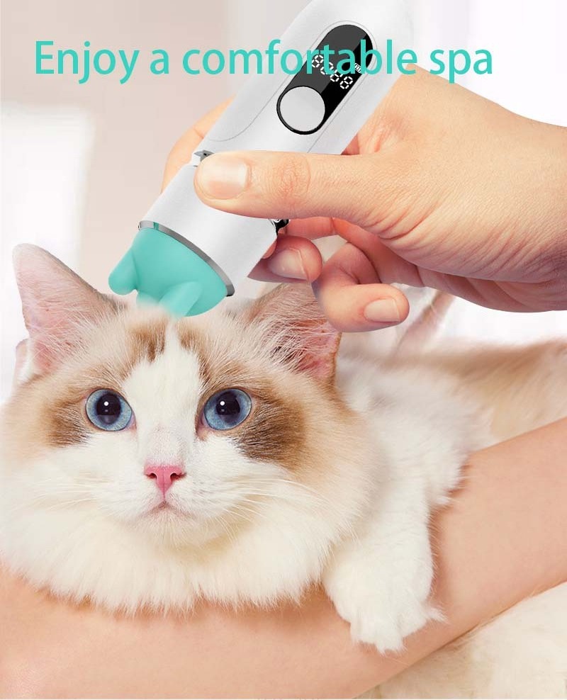 Wholesale pet automatic multi-functional electric handheld replaceable head electronic head massager for cats and dogs