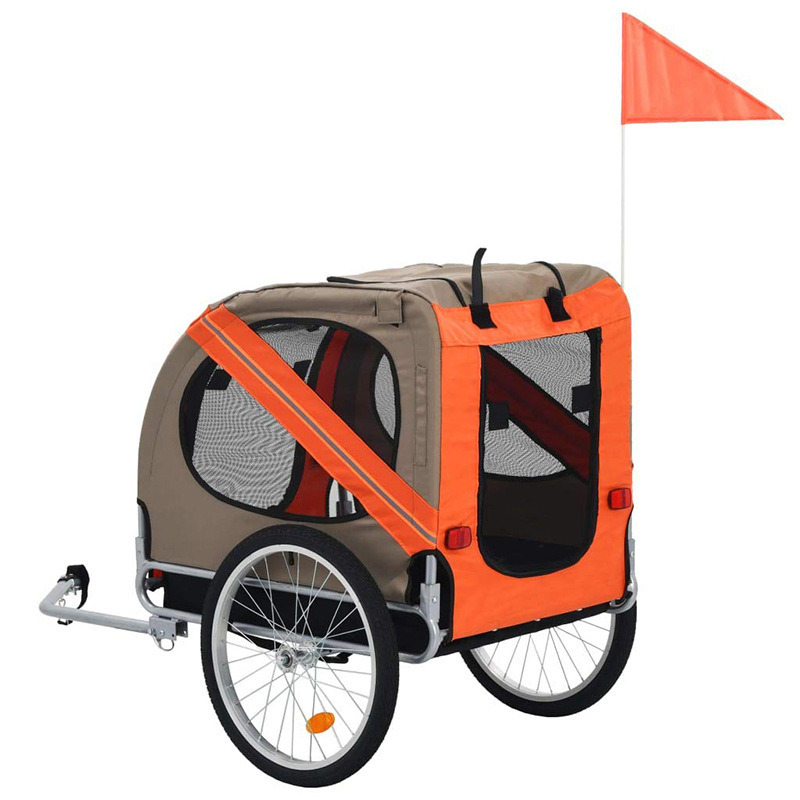 Factory wholesale supply of bicycle trailers folding cargo/dog pet bike trailers