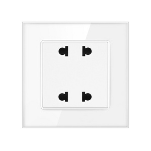 Glass Panel Socket Uk Power Outlet Universal Wall Mounted Uk Wall Socket