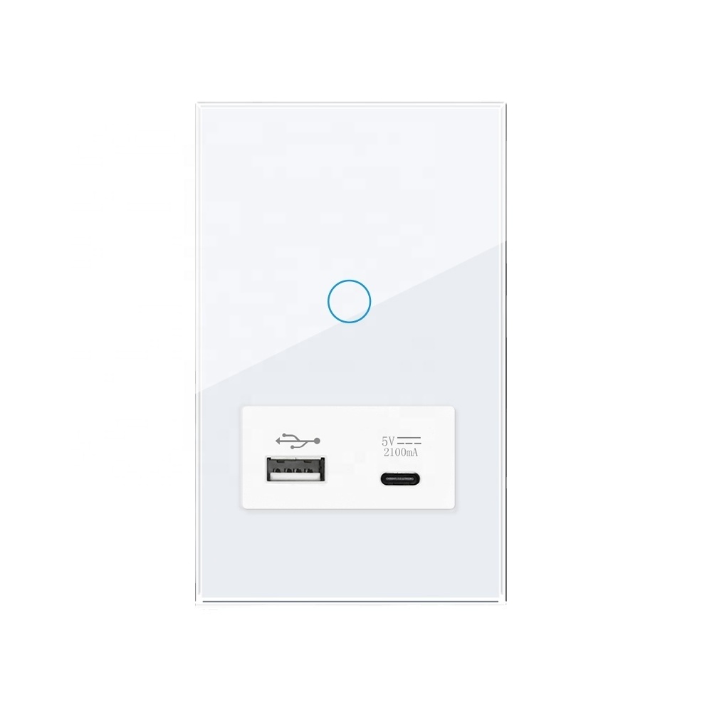 SRAN socket usb US standard TUYA wifi smart switch black interruptores inteligente wifi