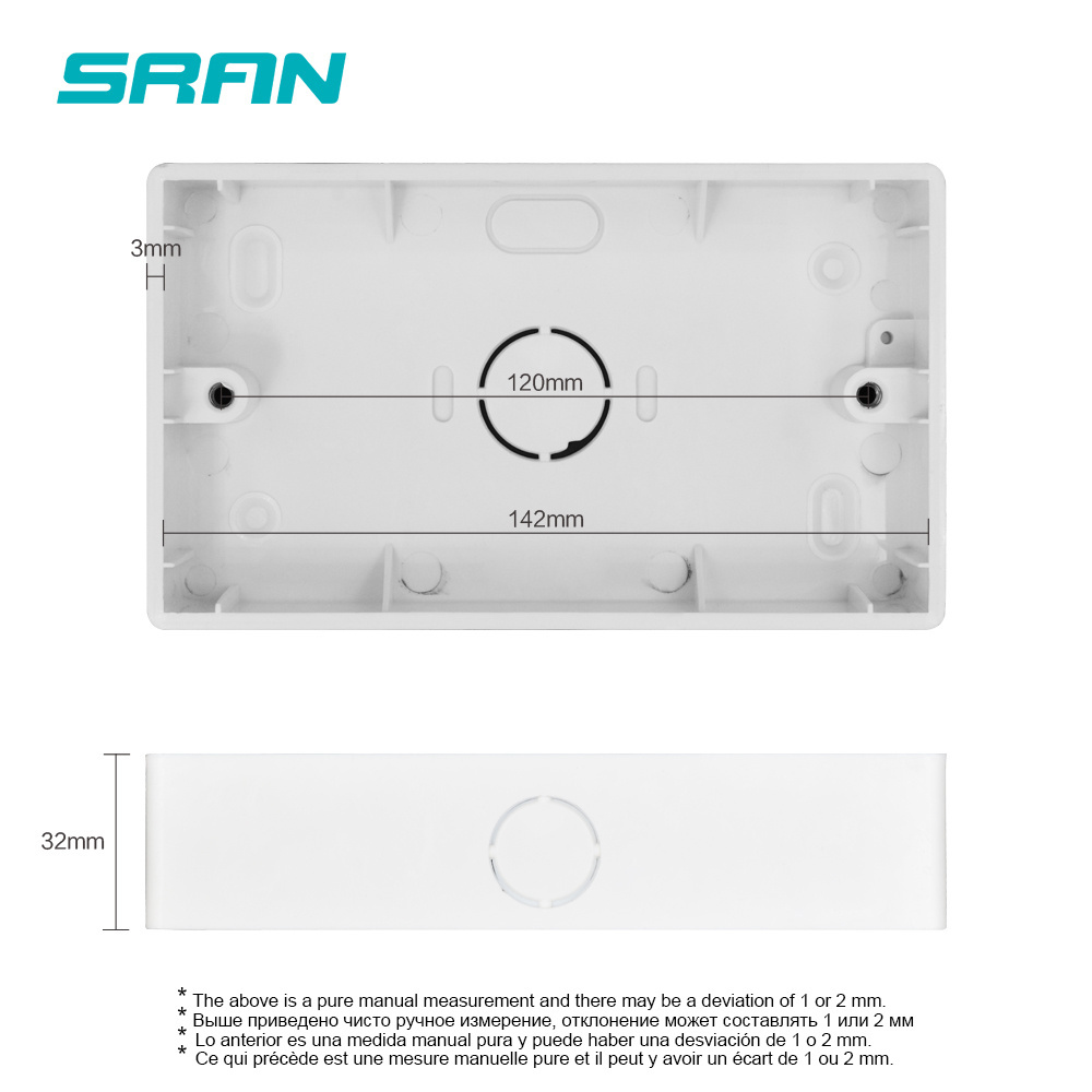 Wenzhou Factory 146 2 Gang Switch Socket Installation Pvc Plastic Surface Mounted Concealed Junction Box