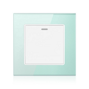 Green frame white function  1 gang 1 way switch