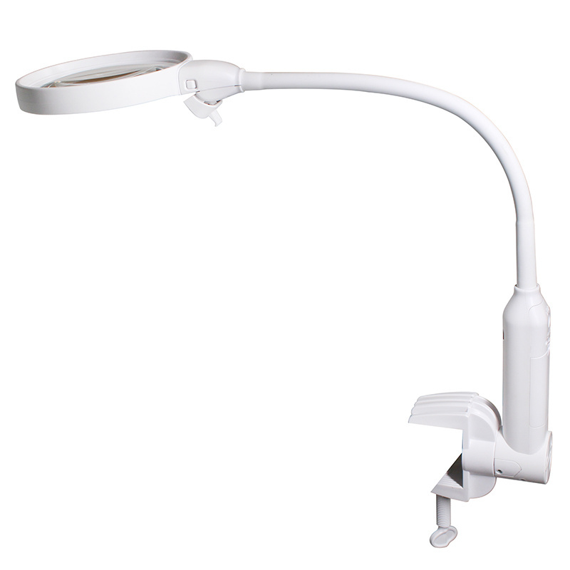 NO.7763 Clip and desktop lamp magnifier with 6 LED lights power 2x/5x/16x