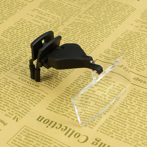 MG19157-2 Dental clip on Magnifying Glass With LED Light And Clip 1.5X 2.5X 3.5X