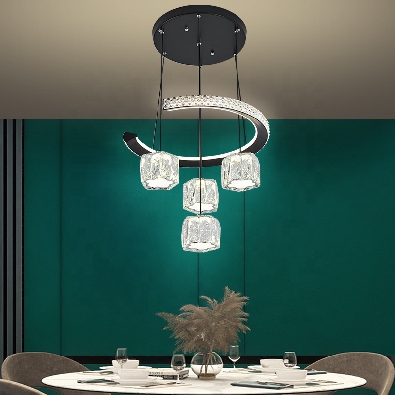 Crystal chandelier ceiling luxury hanging lights LED Chandelier Modern Pendant Lights for Home Living Room Dining Table Lighting