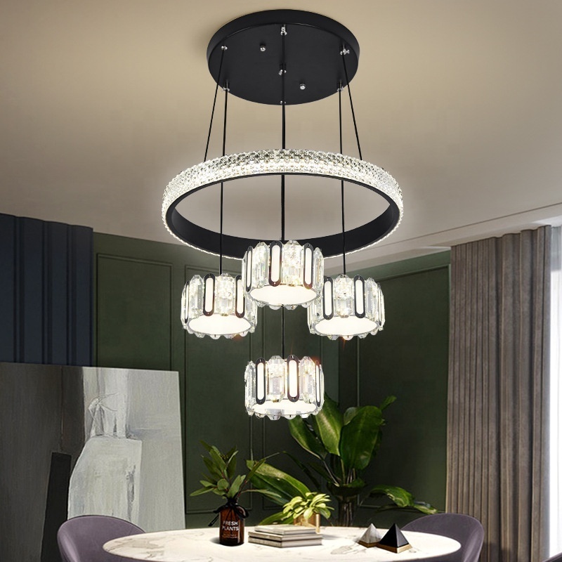 Crystal chandelier ceiling luxury hanging lights LED Chandelier Modern Pendant Lights for Home Living Room Dining Table Lighting