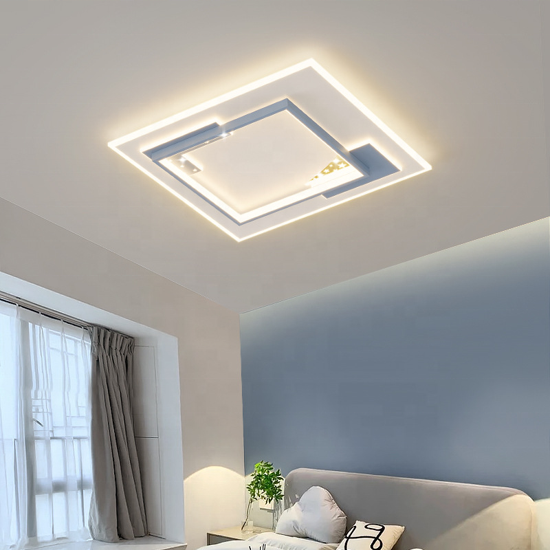 Nordic Indoor Home Bedroom Living Room Lighting Surface Mounted Round Square LED Lamps Ceiling Panel Chandelier Light