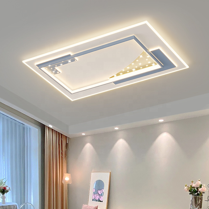 Nordic Indoor Home Bedroom Living Room Lighting Surface Mounted Round Square LED Lamps Ceiling Panel Chandelier Light