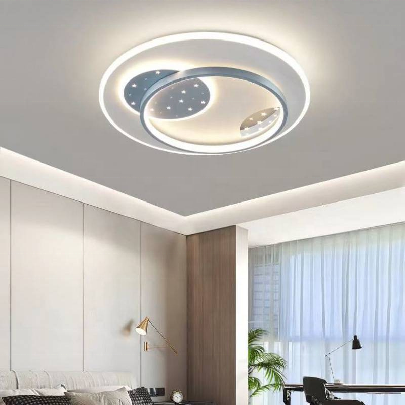 Nordic Indoor Home Bedroom Living Room Lighting Surface Mounted Round Square LED Lamps Ceiling Panel Chandelier Light