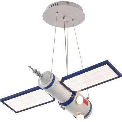 Kids Bedroom Decoration Lamp Astronaut Satellite Ceiling Chandelier Creative Space Station Shop Model Lamp Lights