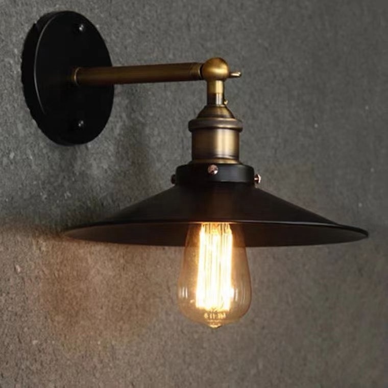 Adjustable American iron UFO wall lamp interior vanity stairs sconces corner bedside bar restaurant corridor wall bracket light