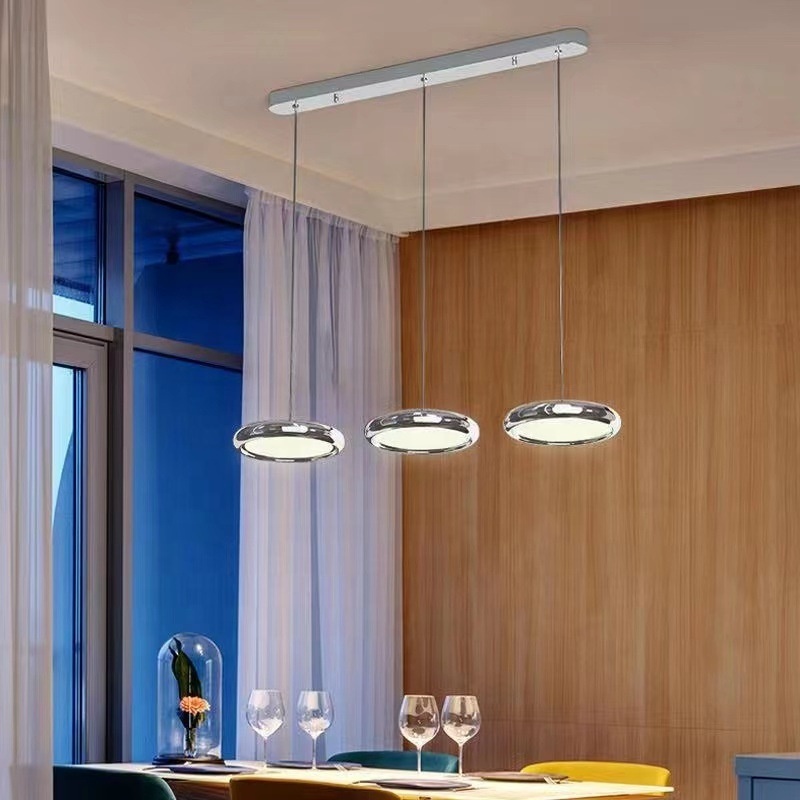 Nordic Lighting Fixtures Modern Bar Kitchen Hotel UFO Hanging Light Restaurant Chandelier Golden Silver LED Pendant Lamps