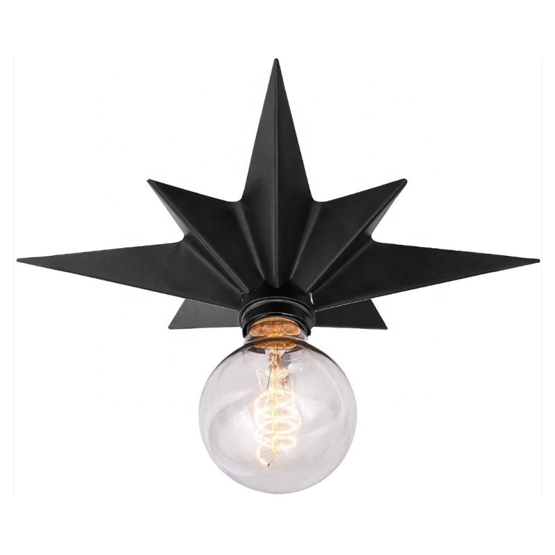 Creative Surface Mounted Star Ceiling Chandelier Iron Lights Fixtures for Nordic Bedroom Living Room Lighting