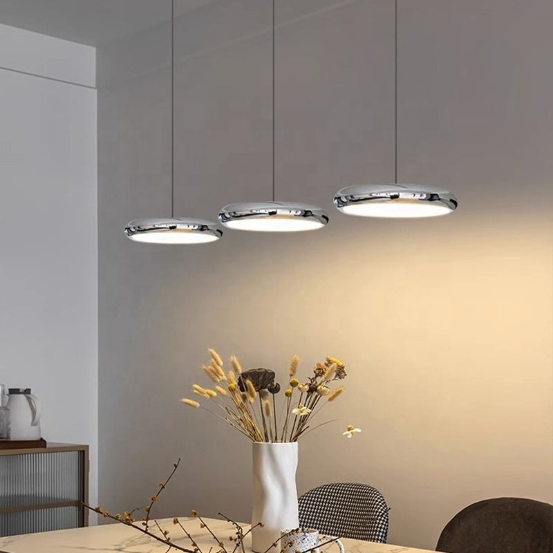 Nordic Lighting Fixtures Modern Bar Kitchen Hotel UFO Hanging Light Restaurant Chandelier Golden Silver LED Pendant Lamps