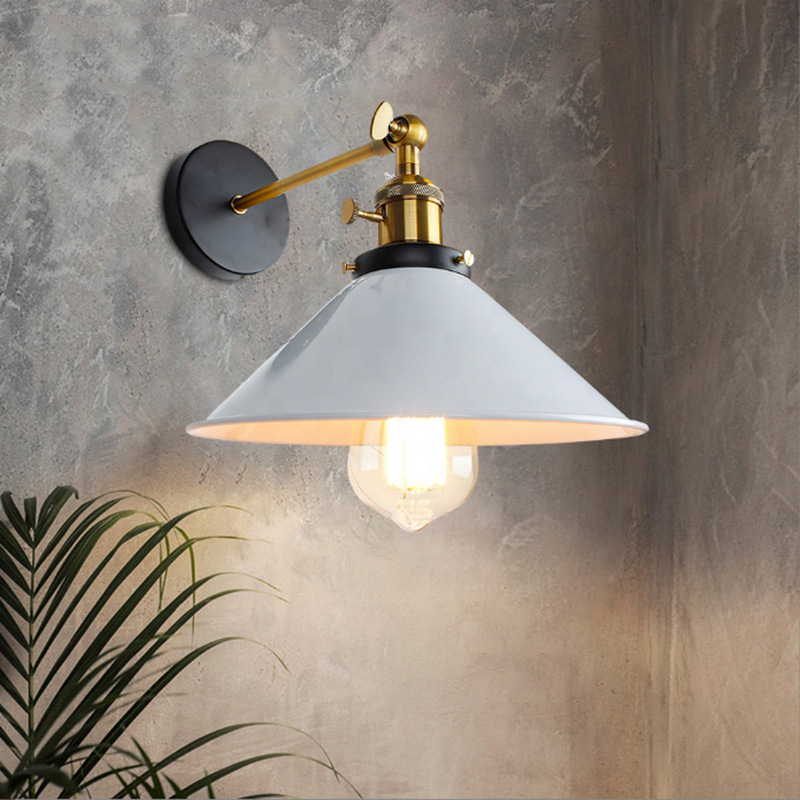 Adjustable American iron UFO wall lamp interior vanity stairs sconces corner bedside bar restaurant corridor wall bracket light