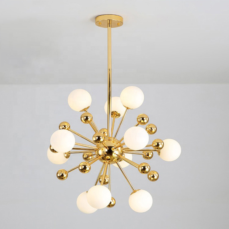 Guangzhou Tuolong Bedroom Living Room Ceiling Hanging Light Decorative Dandelion Sputnik Chandeliers Bubble Glass  Pendant Li