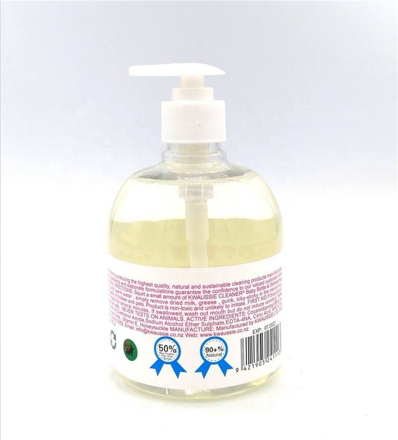 500ml Natural Plant-based Cleaning Power Food Grade Baby Bottle Dishwashing Liquid Soap