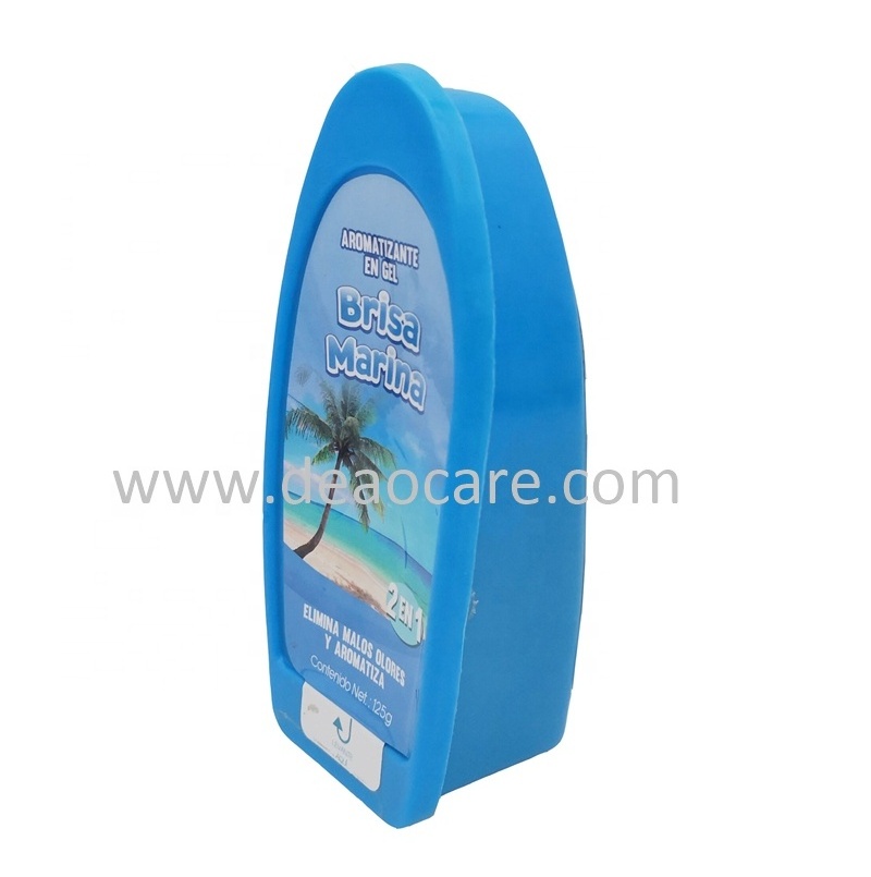 Long lasting Fragrance OEM 125g Sea Wind Scented Air Freshener Gel for Home car toilet price