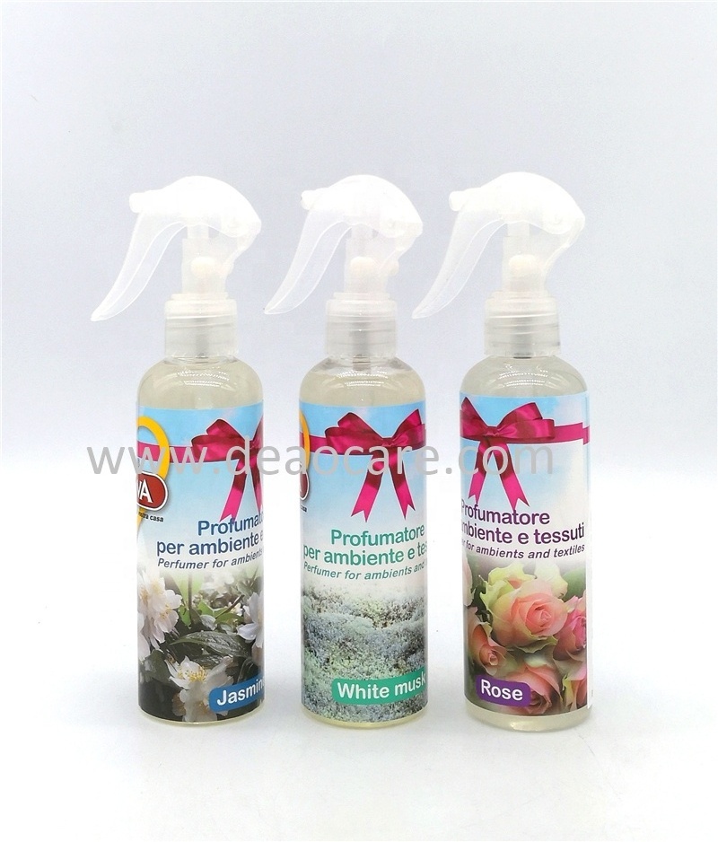 Natural Jasmine Scented Home Bathroom sofa curtain home Air & Fabric freshener mist spray, textile odor remover eliminator