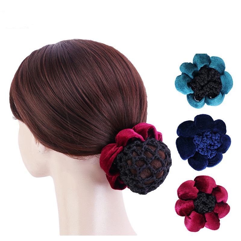 Wholesale Dancer Headdress Hotel Bank Clerk Nurses Hair Bun Hairnets Hair Accessories