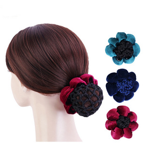 Wholesale Dancer Headdress Hotel Bank Clerk Nurses Hair Bun Hairnets Hair Accessories