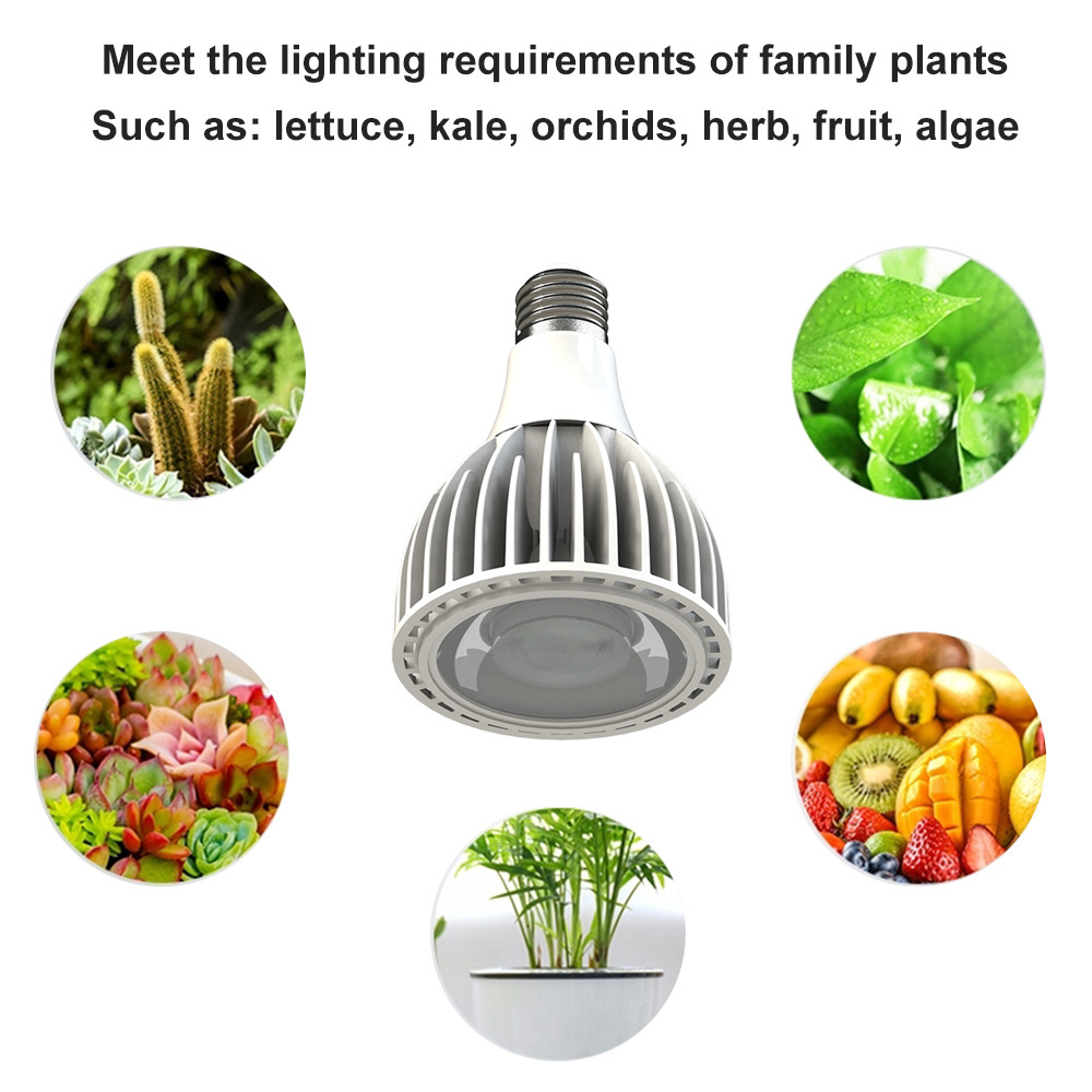 20W 30W e26 e27 Full Spectrum PAR30 LED cob plant grow light bulb