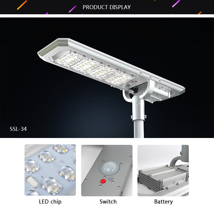 36 led solar security light powered 40w 12v led street light road lamp