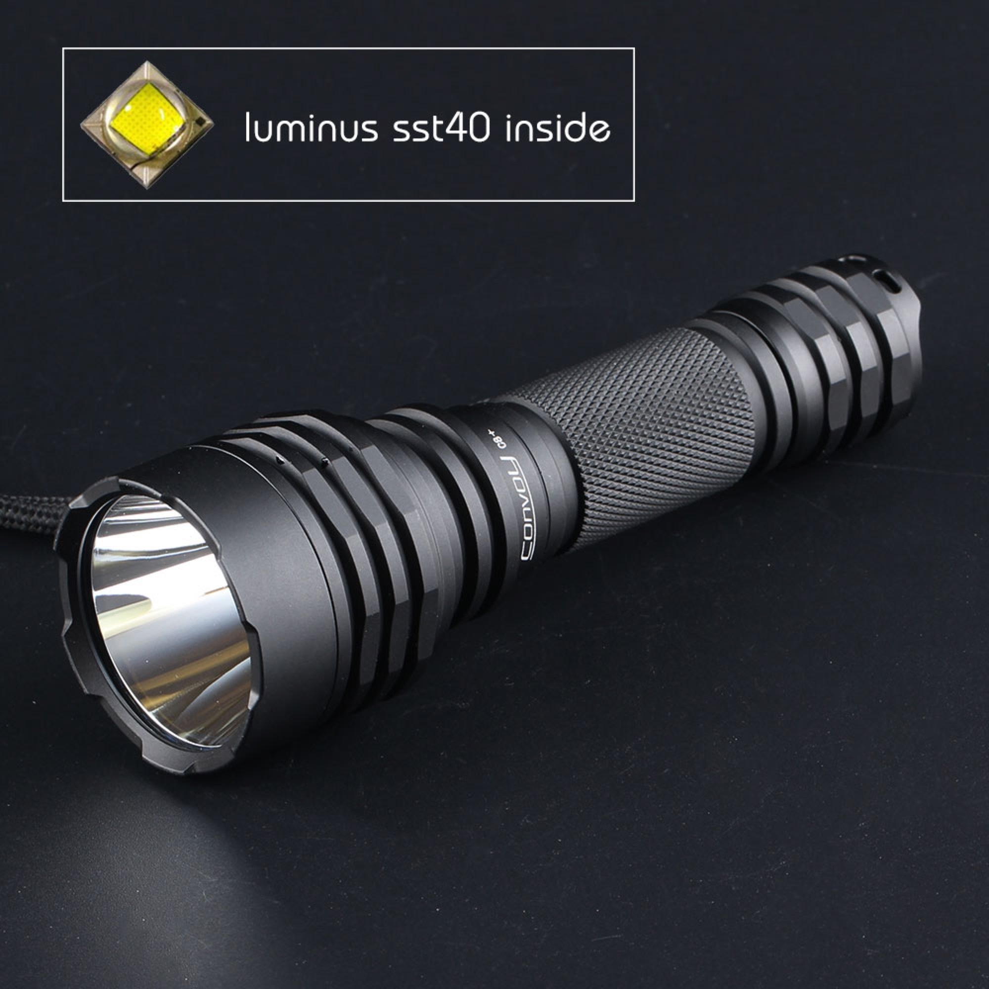 Convoy C8 + Met SST40 Koper DTP Board En Ar-coated Binnen 2000lm LED Tactical Flashlights