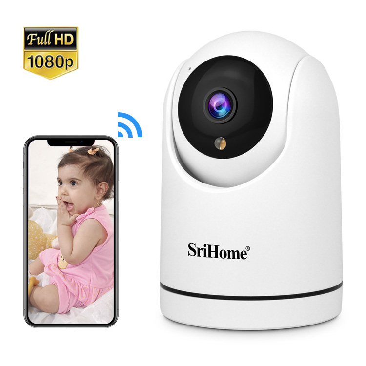 2022 SriHome High Quality Simple Baby Support OEM Surveillance Business Security HD 1080P Indoor CCTV IP Monitor Camera