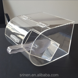 Factory Custom Round Clear Acrylic Candy Bin with Scoop