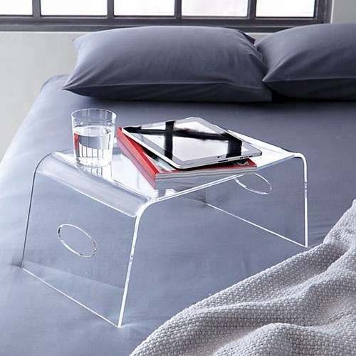 Transparent acrylic bed/breakfast/laptop tray factory price