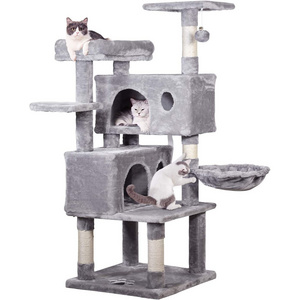 Home Furniture Cat Tree Pets Hammock Sisal Cat Scratching Post Climbing Frame Toy Cat Scratcher Tower