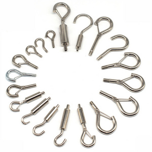 ceiling hang buckle hanging rope stopper and j-iron nickel-plated steel wire with thread security hook