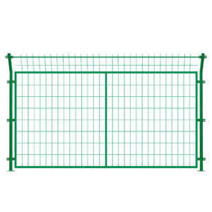 Made in China garden craft PVC coated welded metal wire mesh fence green iron fence