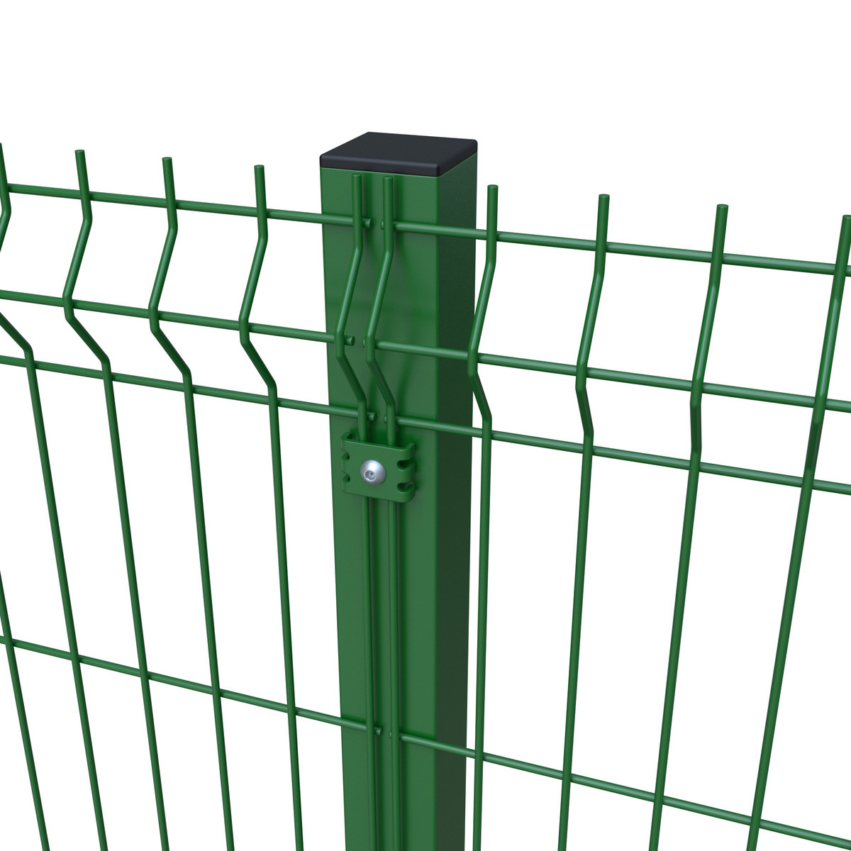 2022 Hot  Selling Galvanized Decorative Garden 3D Curved Welded Wire Mesh Fence Iron Peach Post Fence