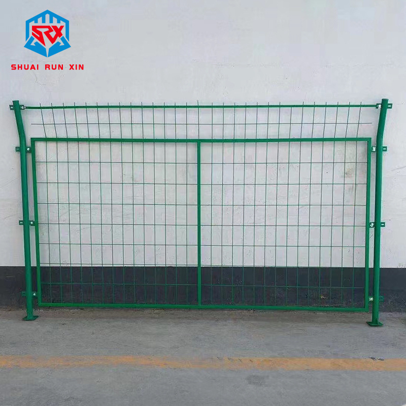 Made in China garden craft PVC coated welded metal wire mesh fence green iron fence