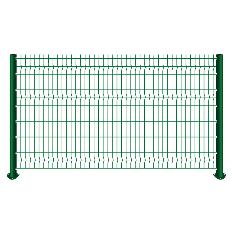 2022 Hot  Selling Galvanized Decorative Garden 3D Curved Welded Wire Mesh Fence Iron Peach Post Fence